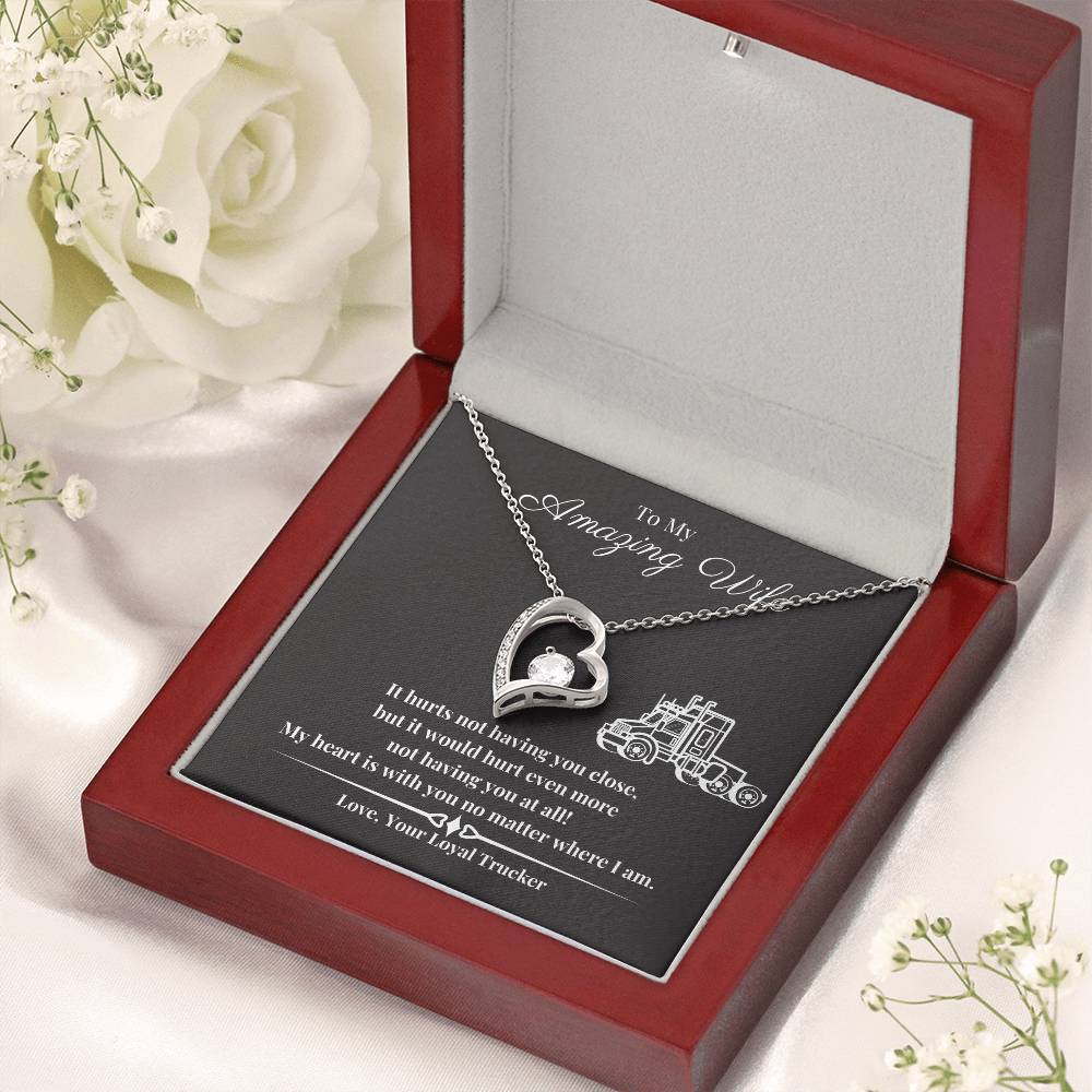 To My Wife My Heart Is With You Necklace 1 Forever Love Necklace