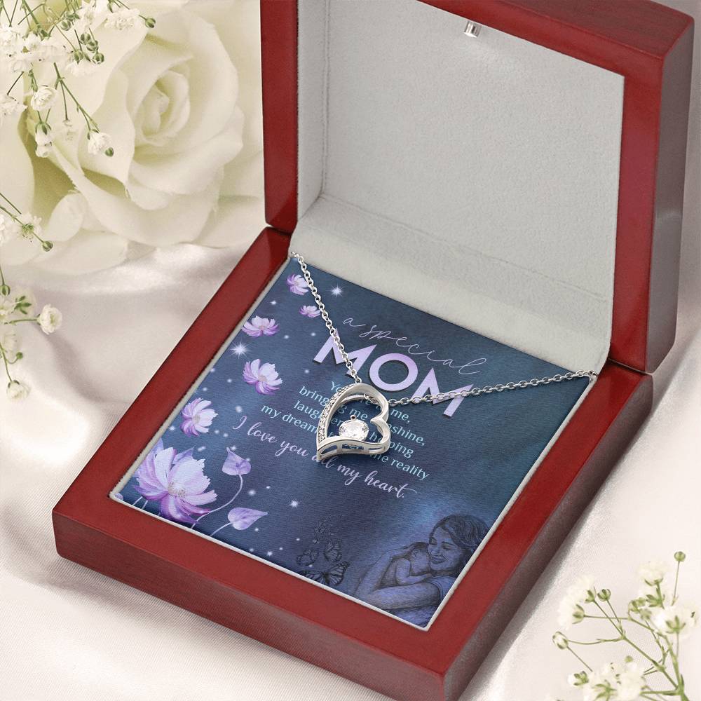 To My Mom Mother Necklace Gift For Mother Xmas Christmas Customize Gift To My Mom Forever Love Necklace