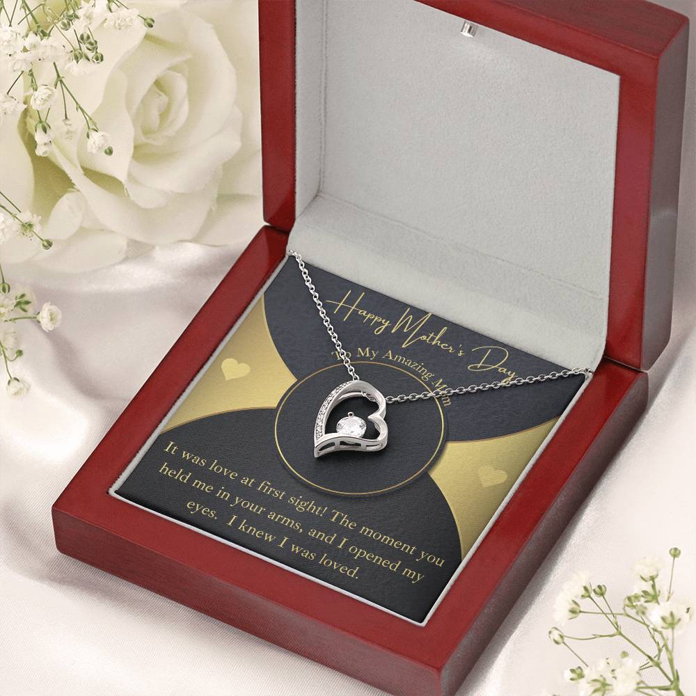 Happy Mother's Day With Message Card 1 Forever Love Necklace