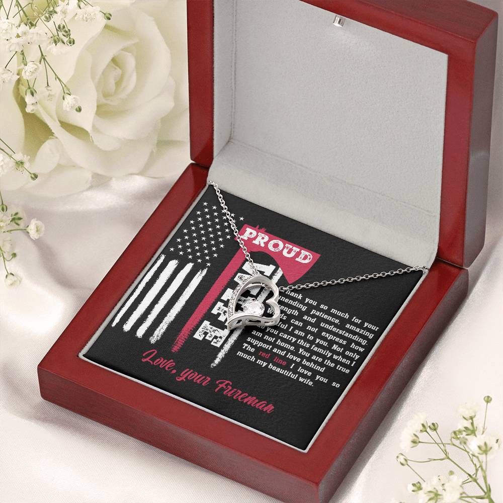 To My Beautiful Wife Redline Love Knot 1 Forever Love Necklace