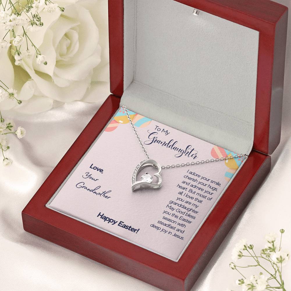 To My Granddaughter Love Your Grandmother Happy Easter Necklace 1 Forever Love Necklace
