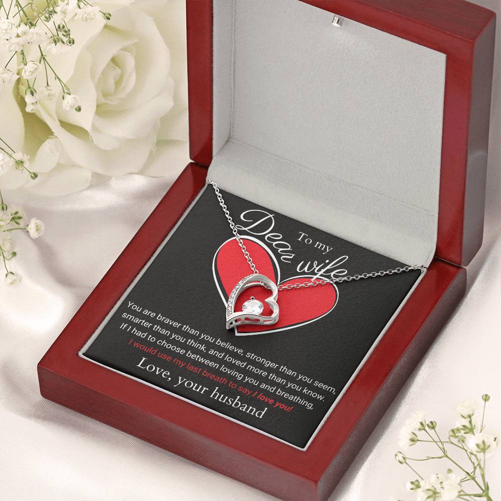 Dear Wife Loved More Than You Know Premium Necklace 1 Forever Love Necklace