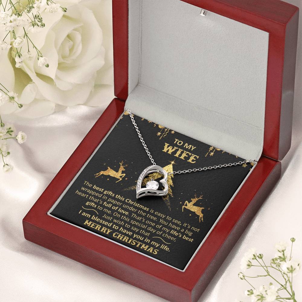 To My Wife Christmas Forever Love Necklace