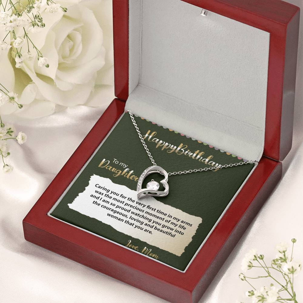 Thoughtful Birthday Gift For Daughter From Mom 925 Sterling Silver Pendant 1 Forever Love Necklace