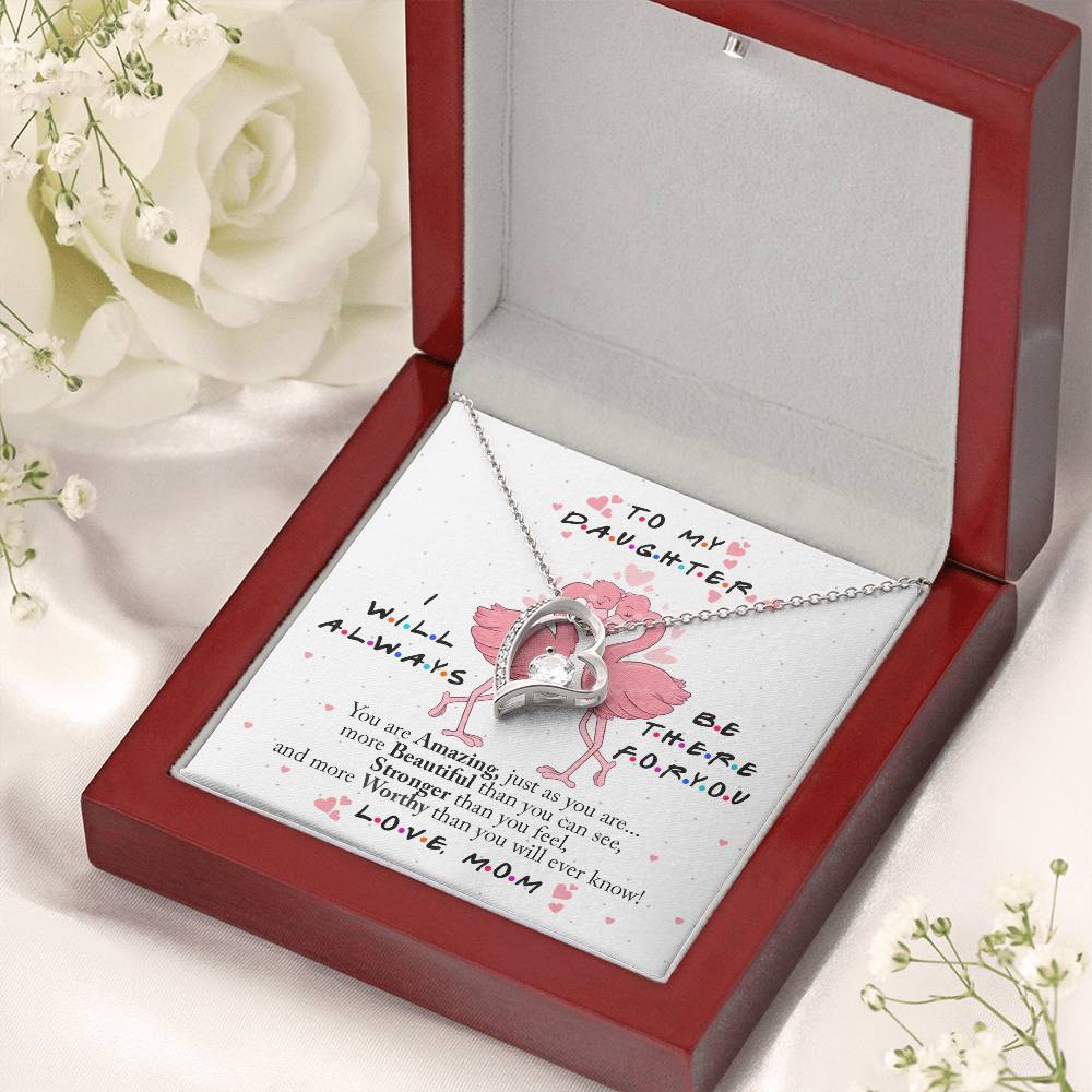 To My Daughter Flower Necklace Love Knot Pendant Cute Gift For You From Your  Gift For Daughter From Mom Daughter Mother Necklace Forever Love Necklace