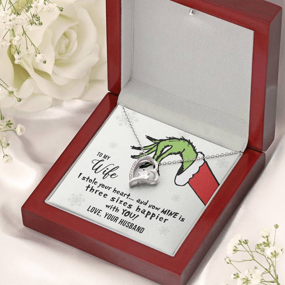 I Stole Your Heart Heart Pendant Necklace To My Wife Wht Forever Love Necklace