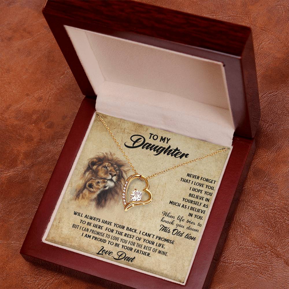 To My Daughter Necklace  Father Daughter Necklace  Father To Daughter Christmas Gift From Dad  Bonus Daughter Necklace Gifts From Dad Forever Love Necklace