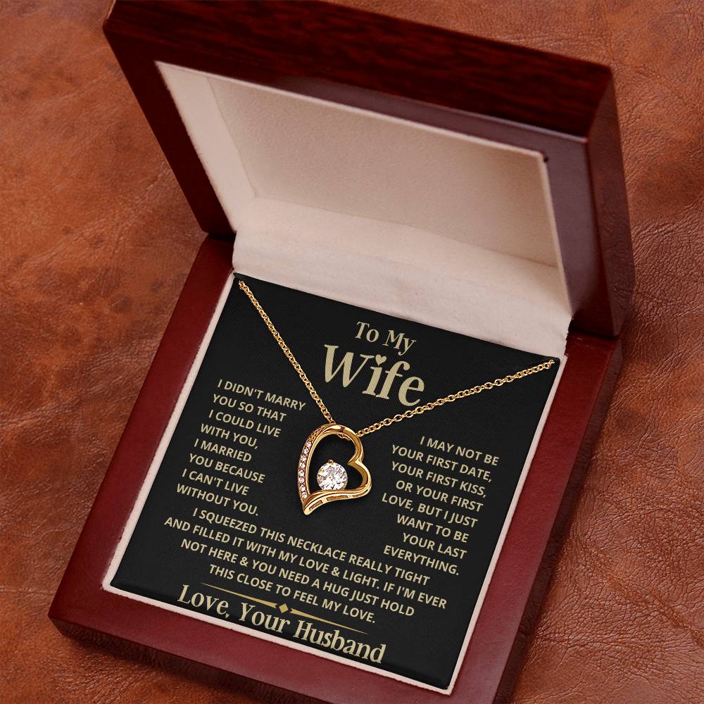 To My Wife  Heart Necklace Forever Love Necklace