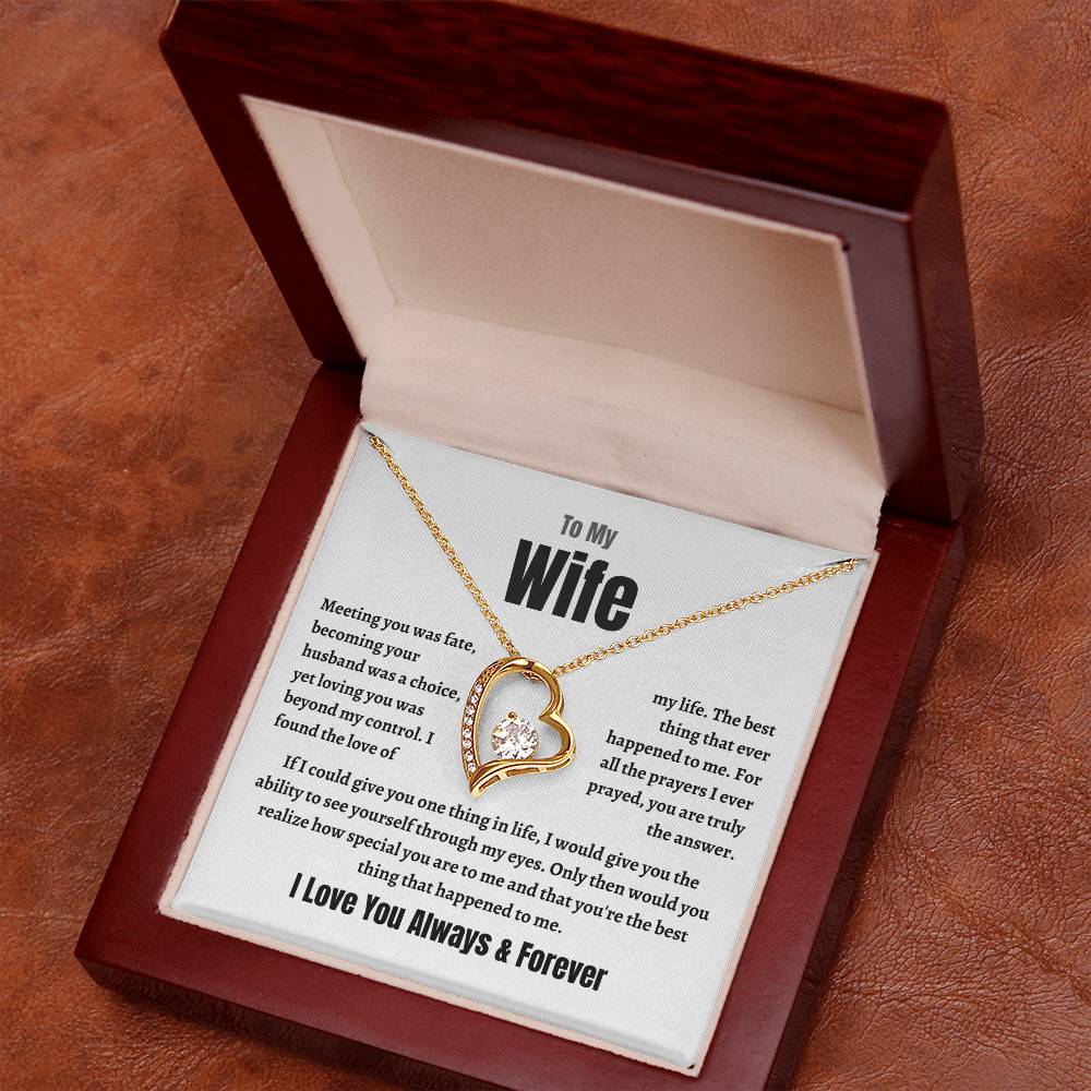 Wife Forever Love Necklace  Meeting  You Was Fate   Perfect Gift For Her! Forever Love Necklace