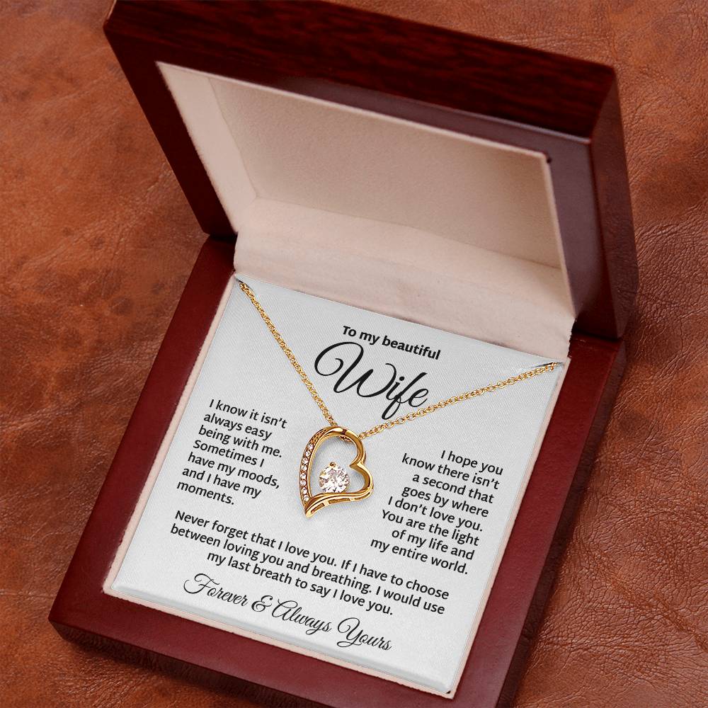 The Light Of My Life  To My Wife Necklace Forever Love Necklace