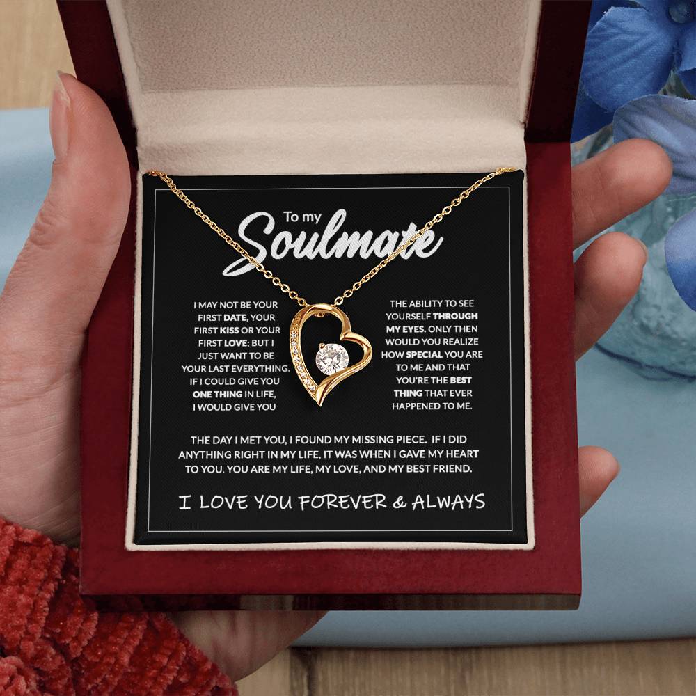 To My Soulmate - 14K Forever Necklace Forever Love Necklace