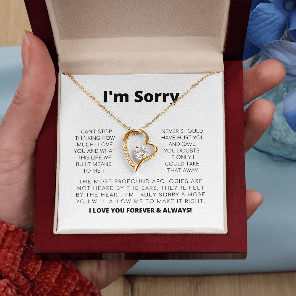 Apology Gift For Her - I'M Truly Sorry - Forever Love Necklace Forever Love Necklace