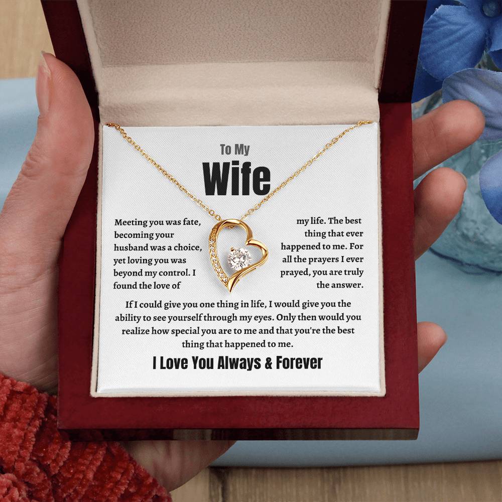 Wife Forever Love Necklace  Meeting  You Was Fate   Perfect Gift For Her! Forever Love Necklace