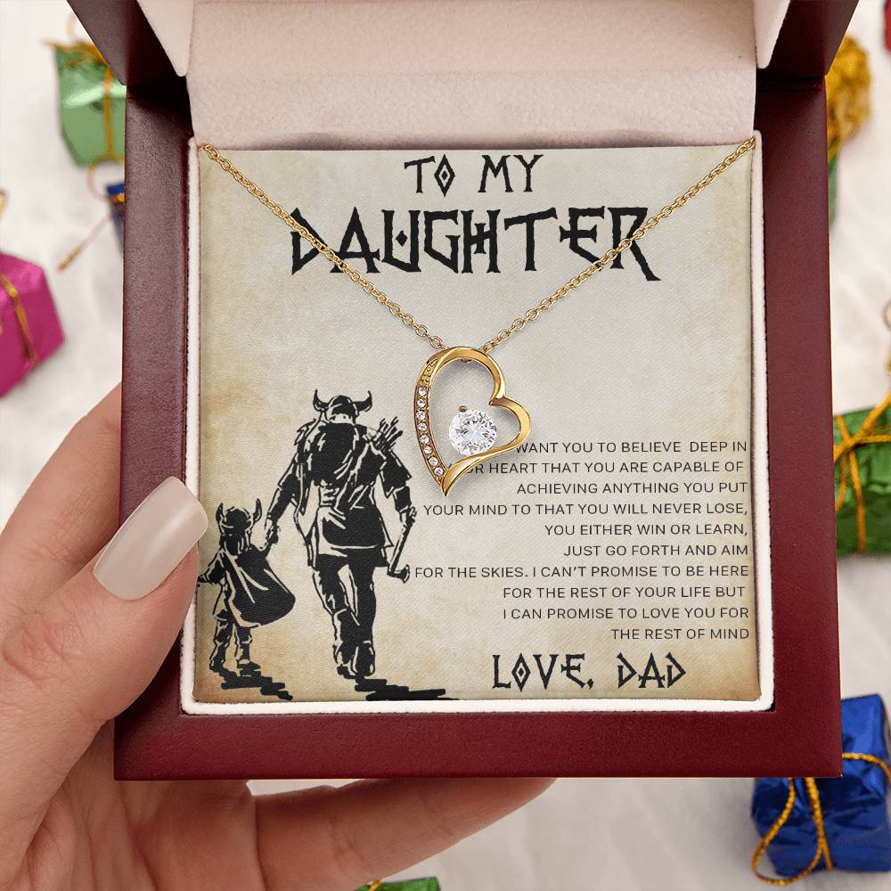 To My Daughter Gift For Daughter From Dad Daughter Necklace Viking Style Necklace To My Daughter Necklace Gift Necklace Daughters Name Forever Love Necklace