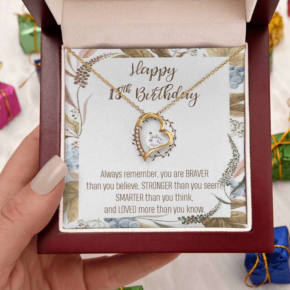 18Th Birthday Necklace Women September Birthday Necklace Customize Birthday Forever Love Necklace 18 Year Old Custom Birthday Necklace Forever Love Necklace