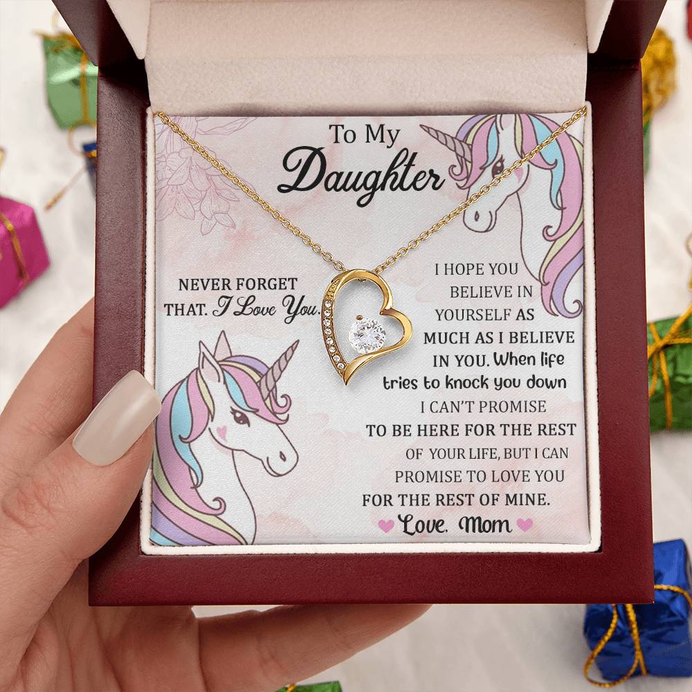 To My Daughter Necklace From Mom Gift For Daughter From Mom Birthday Gift Daughter Graduation Forever Love Necklace
