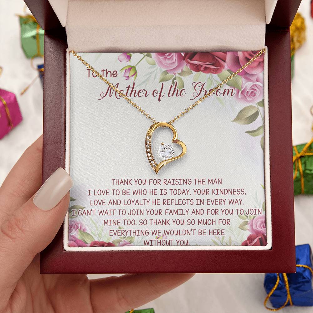 Mother Of The Groom Necklace Mother Of The Groom Jewelry Box Mother In Law Wedding Gift Mother In Law Forever Love Necklace Wedding Gifts Forever Love Necklace