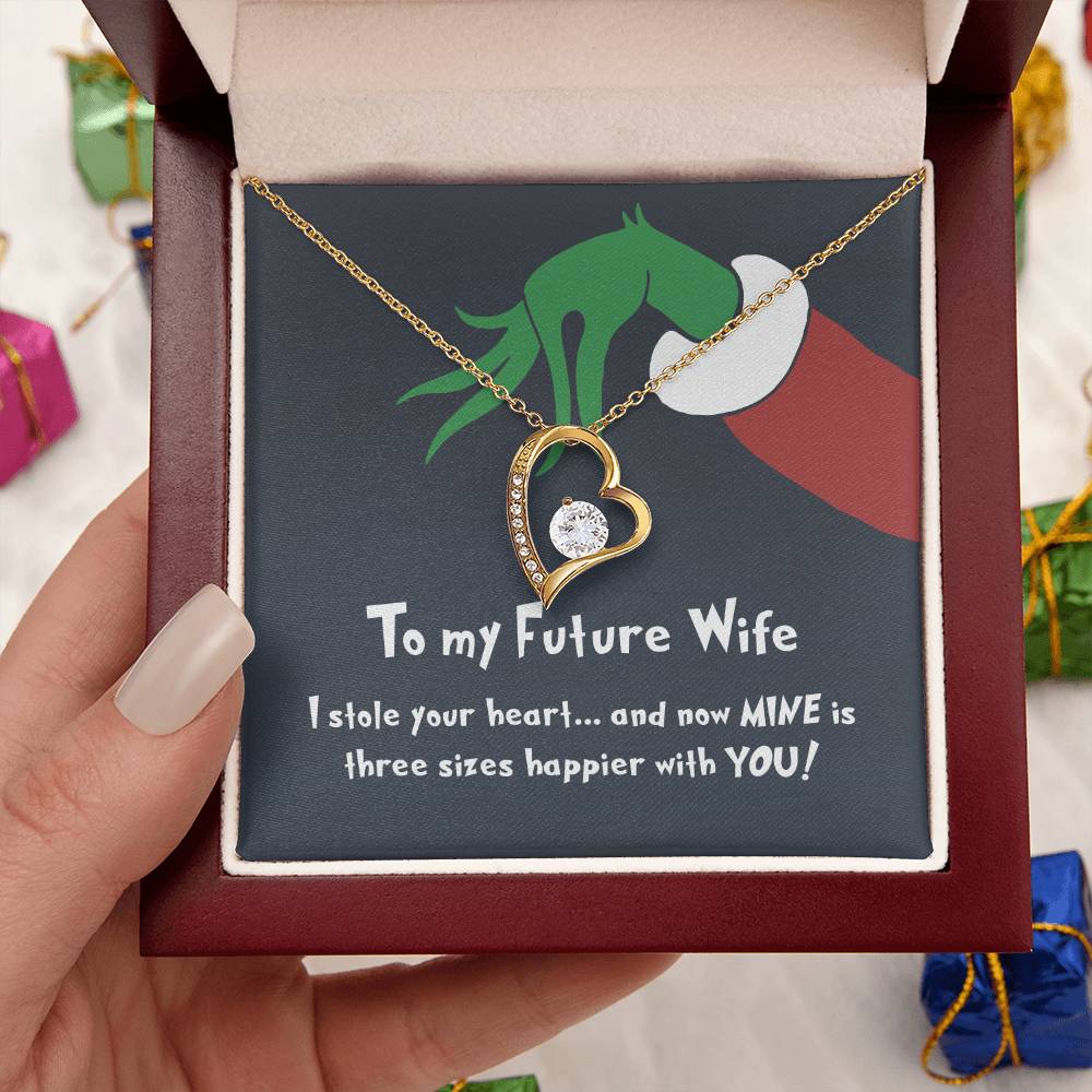To My Future Wife I Stole Your Heart - Gift For Christmas Birthday Anniversary Forever Love Necklace