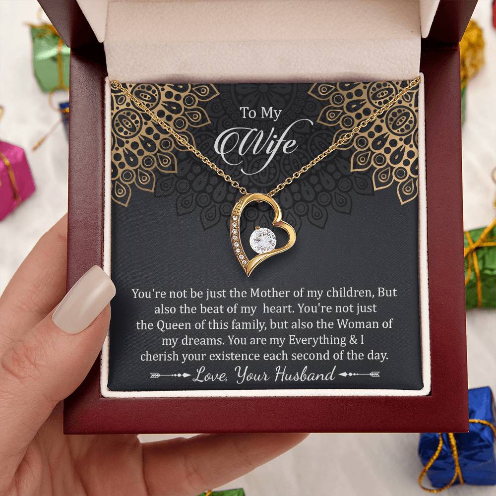 To My Wife - Mother Of My Children Forever Love Necklace