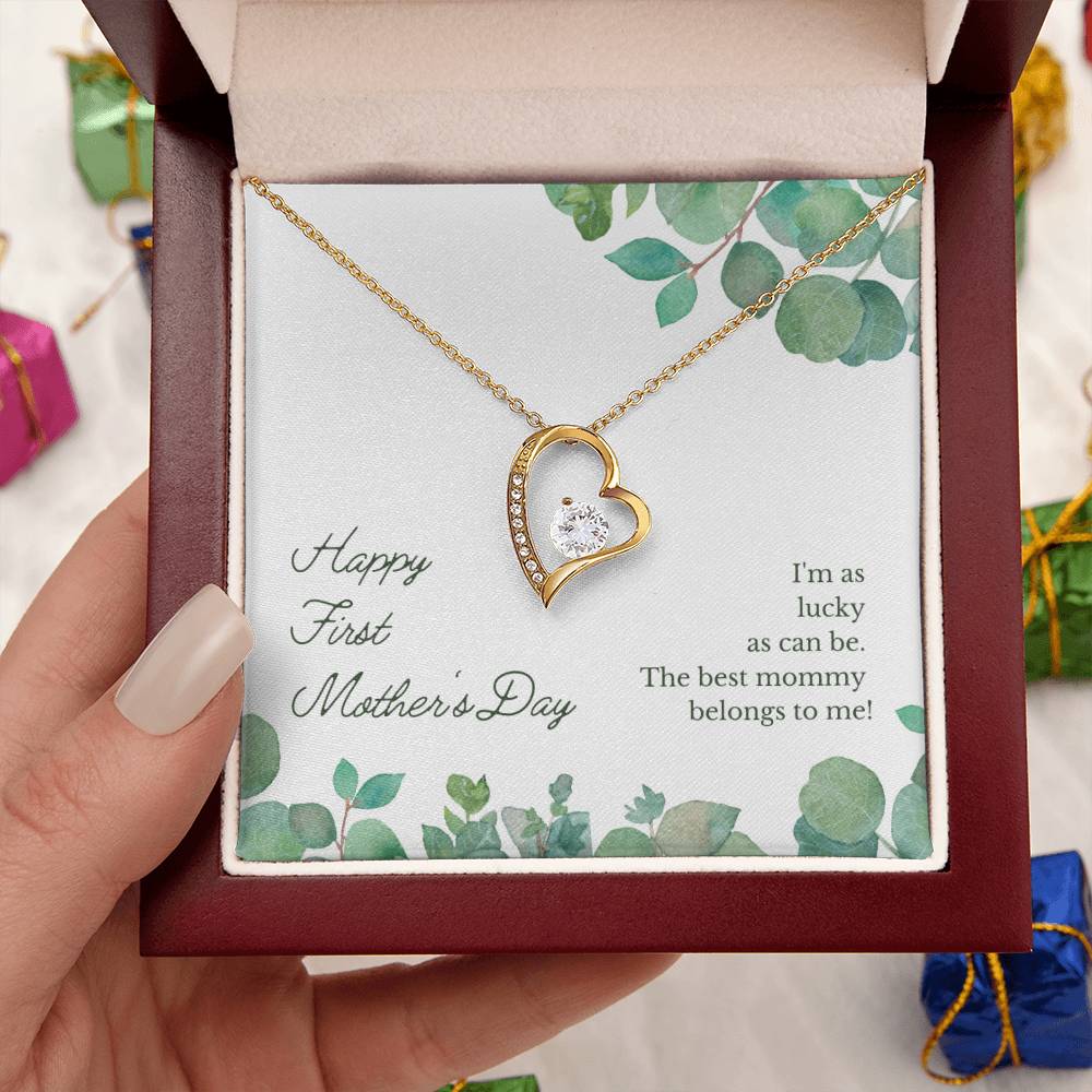 Happy First Mother S Day The Best Mommy Belongs To Me Forever Love Necklace