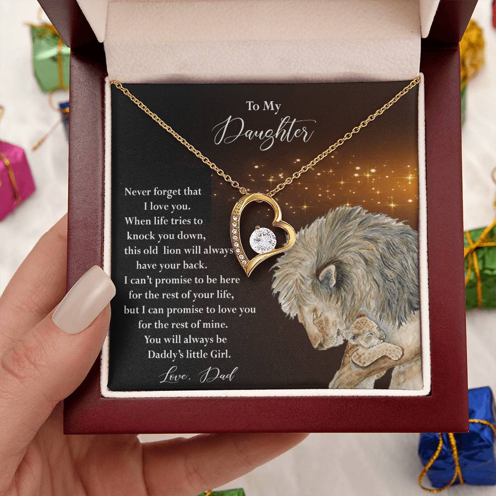 To My Daughter Gift Necklace Gift From Dad Dad To Daughter Gift Birthday Gift For Daughter From Dad Christmas Gift Daughter Forever Love Necklace