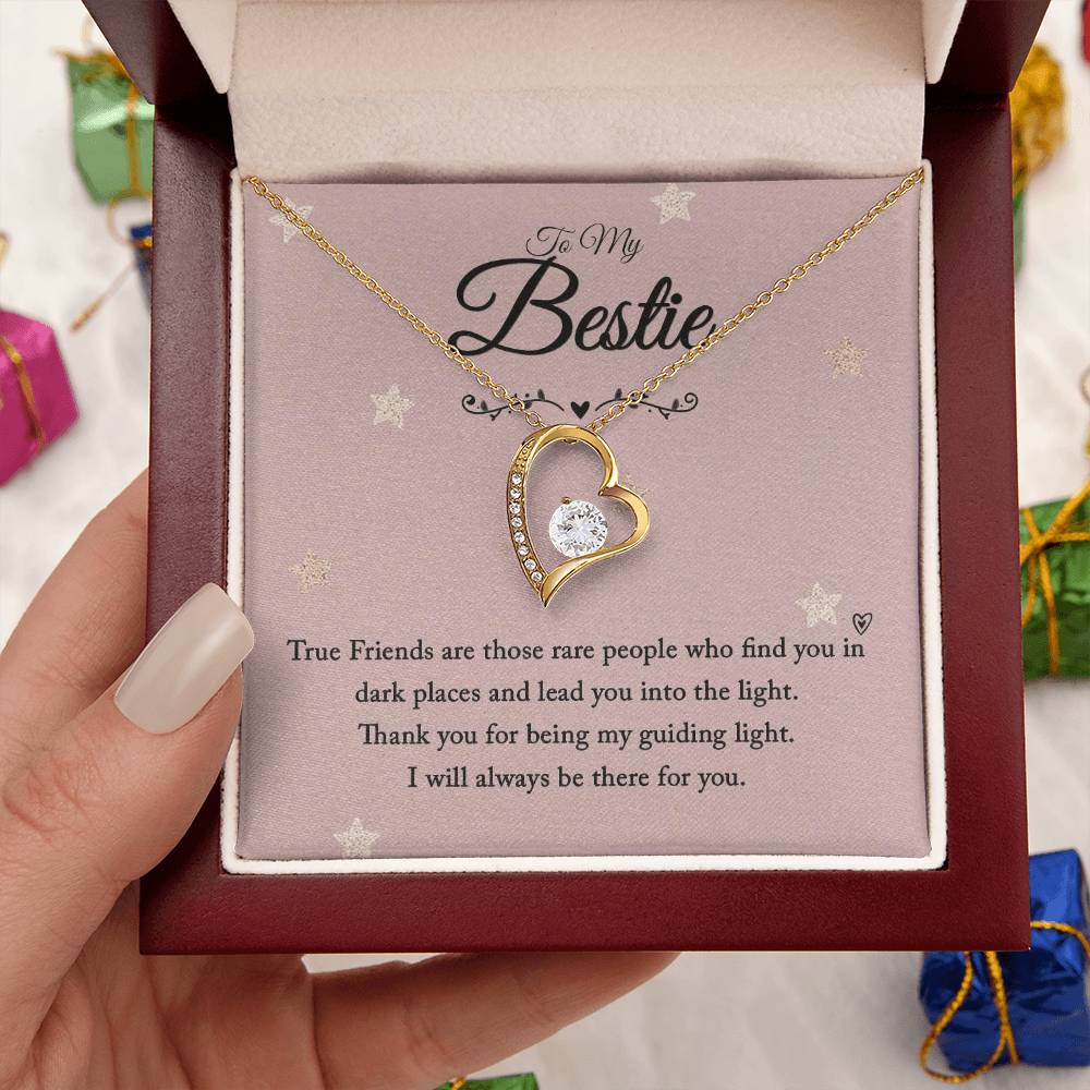 To My Bestie I Will Always Be There For You Forever Love Necklace