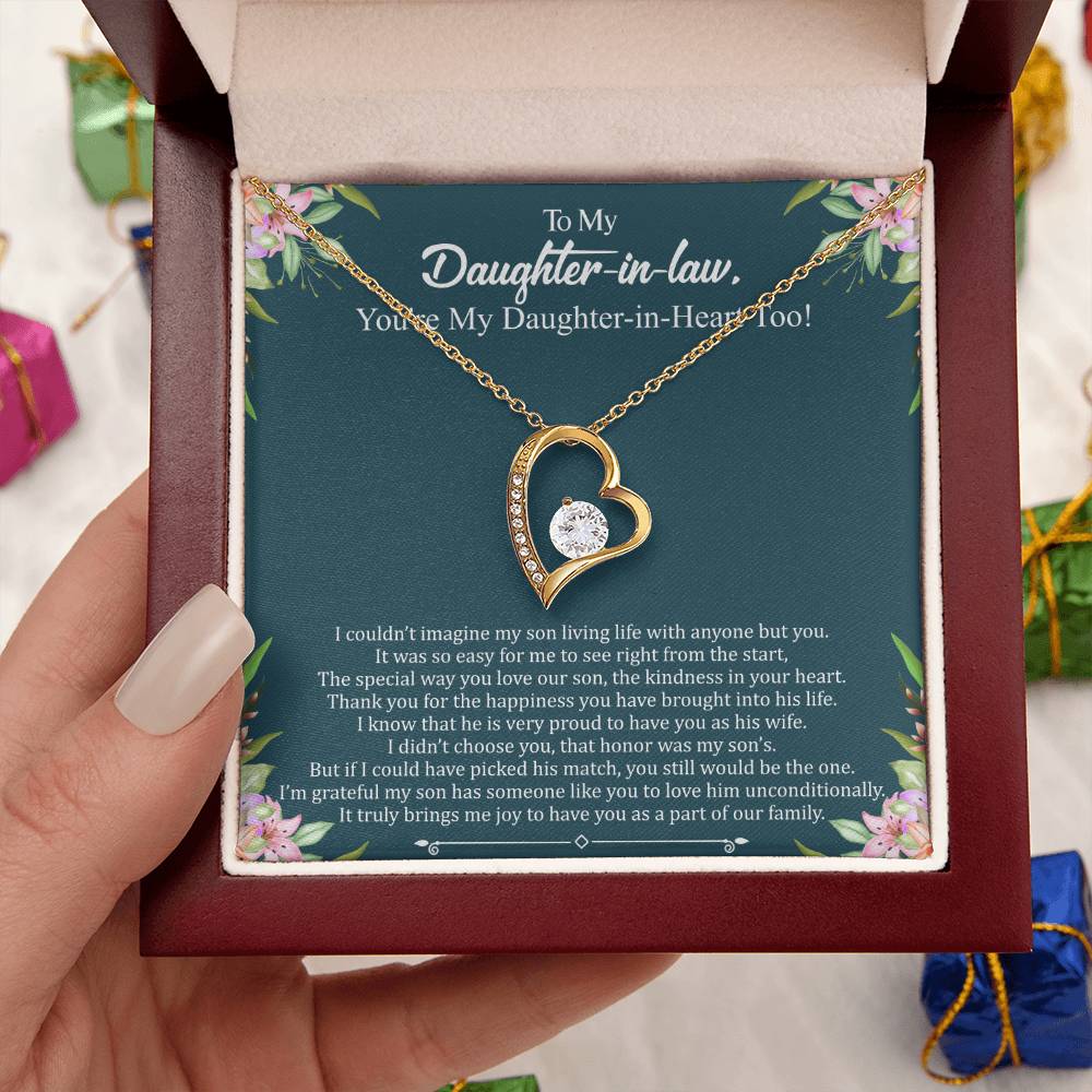 Daughterinlaw Gift Necklace Wedding Gift Jewelry From Motherin Law 1 Forever Love Necklace