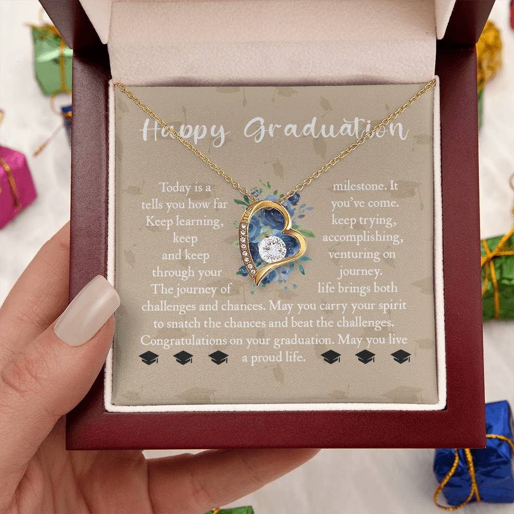 Graduation Gift For Daughter Graduation Gift For Daughter Graduation Necklace Senior Class Congratulations Graduate Gift Graduation Gift For Girl Forever Love Necklace