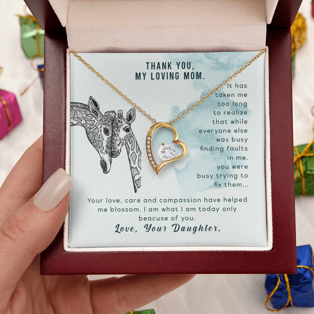 To My Mom Mother Necklace Gift For Mother Xmas Christmas Customize Gift To My Mom 5 1 Forever Love Necklace