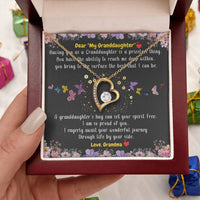 To My Granddaughter A Granddaughter’s Hug Can Set Your Spirit Free From Grandma 1 Forever Love Necklace