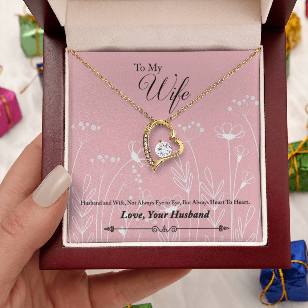 To My Wife But Always Heart To Heart Forever Love Necklace