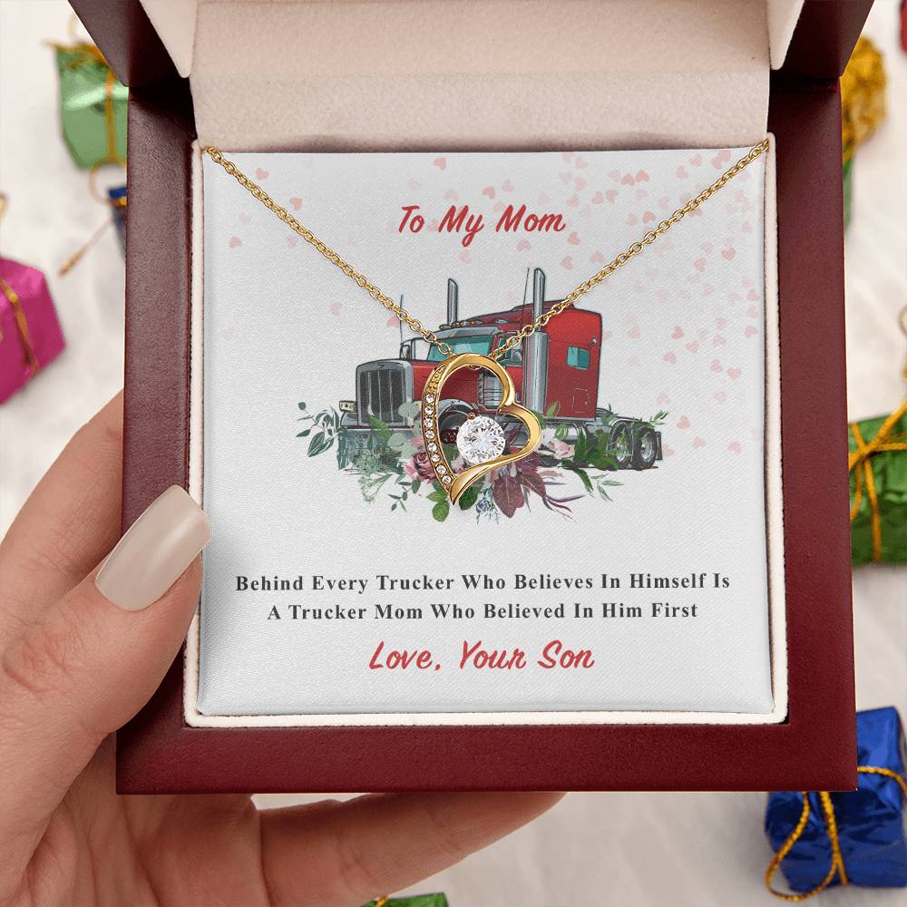 To Trucker's Mom Forever Love Necklace