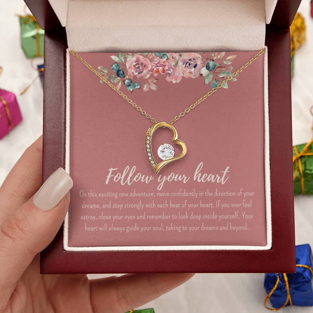 Follow Your Dream Trust Your Heart In Loving Memory Of Your Husband Memorial Gifts For Loss Of A Husband Forever Love Necklace