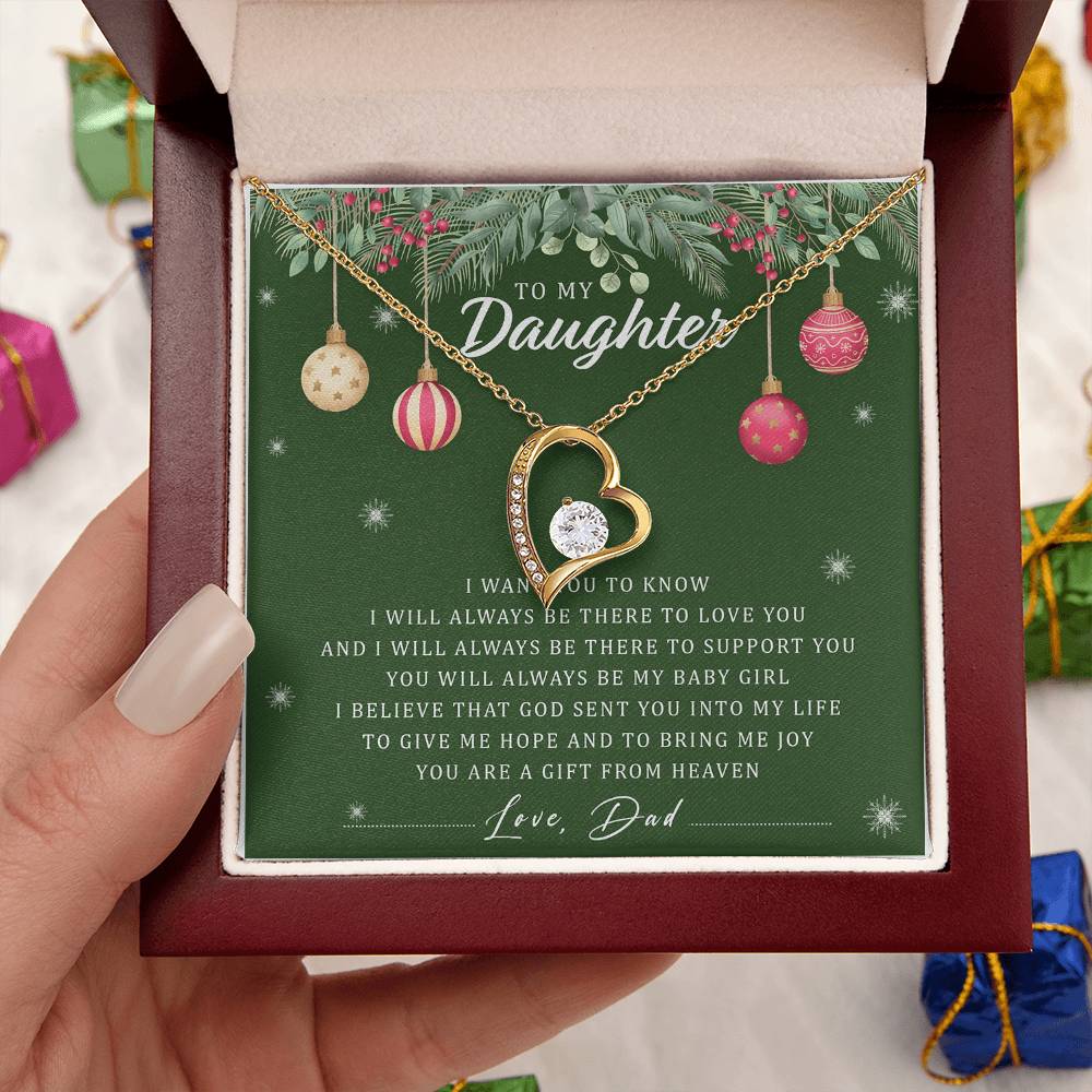 To My Daughter Necklace Father Daughter Necklace Father To Daughter Birthday Gift Gifts To Daughter From Dad Dad To Daughter Necklace Jewelry Forever Love Necklace