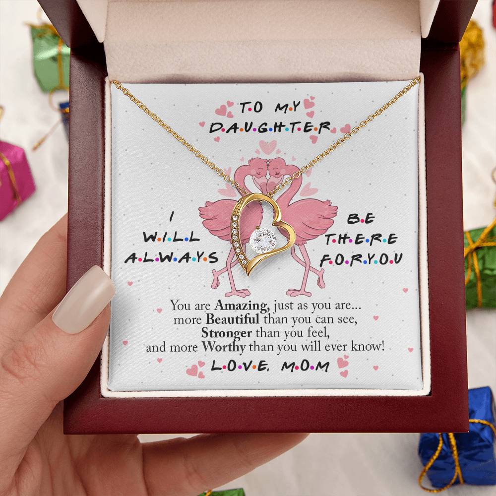 To My Daughter Flower Necklace Love Knot Pendant Cute Gift For You From Your  Gift For Daughter From Mom Daughter Mother Necklace Forever Love Necklace