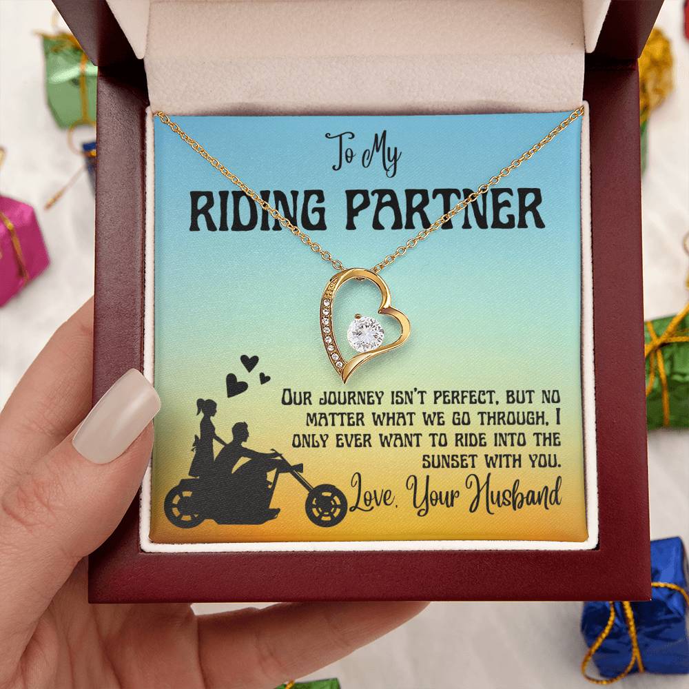 Riding Partner Valentine Necklace Gift To Wife Forever Love Necklace