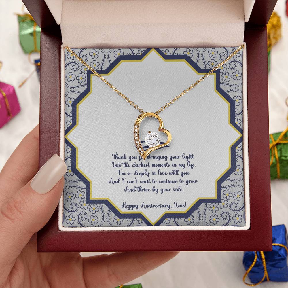 Happy Anniversary Mom Daughter Necklace Daughter Birthday Gift Daughter Graduation Gift Forever Love Necklace