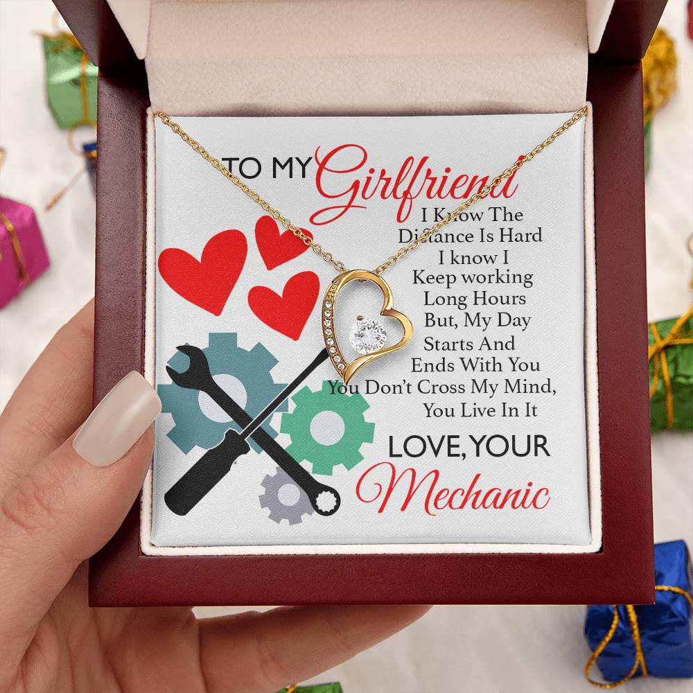 To My Girlfriend I Know The Distance Is Hard 1 Forever Love Necklace