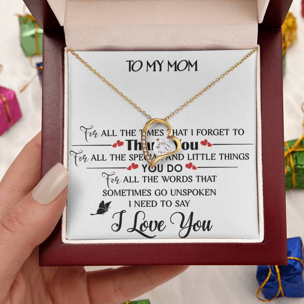 To My Mom Forever Love Necklace