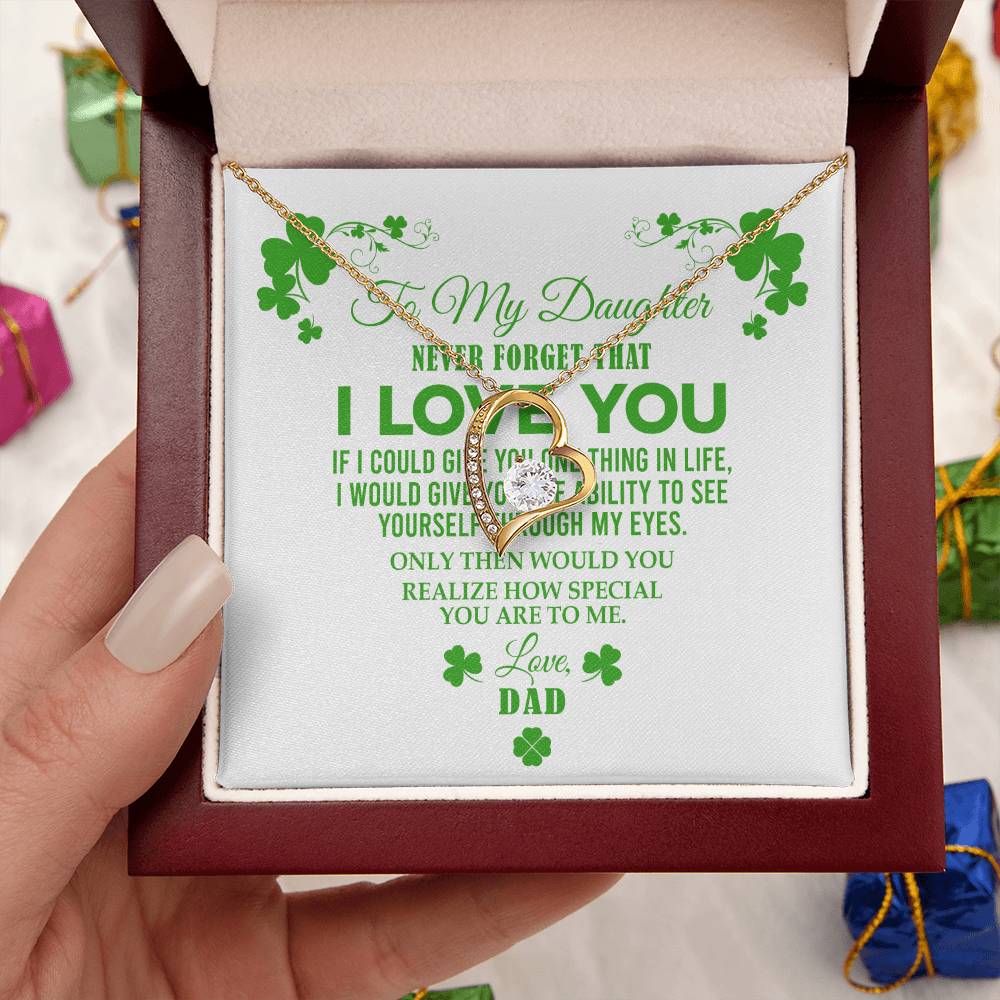 To My Daughter Necklace Father Daughter Necklace Father To Daughter Birthday Gift Gifts To Daughter From Dad Forever Love Necklace
