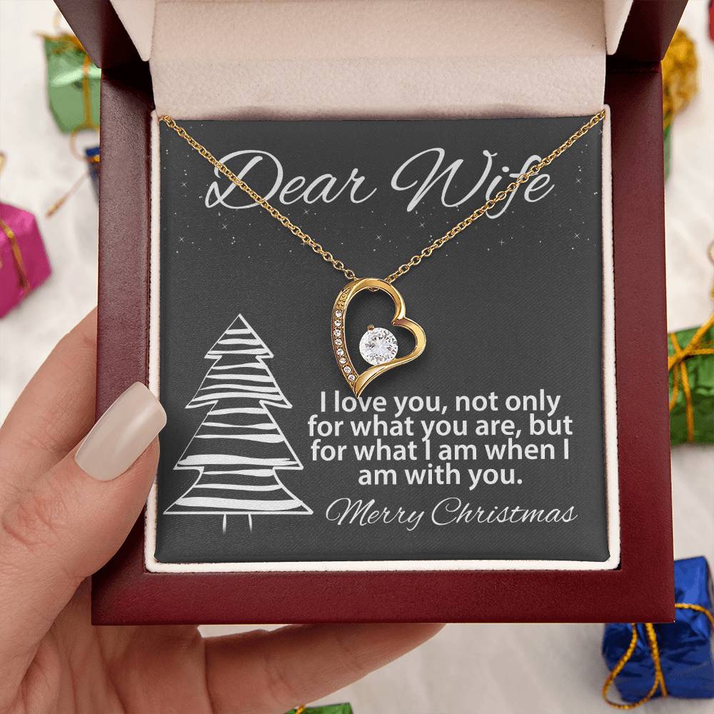 Merry Christmas Necklace Forever Love Necklace