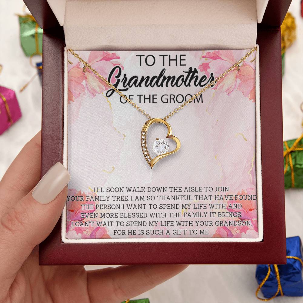 Grandmother Of The Groom Necklace Gift Grandmother Wedding Giftgrandma Of The Groom Forever Love Necklace Grandma Wedding Gift From Forever Love Necklace