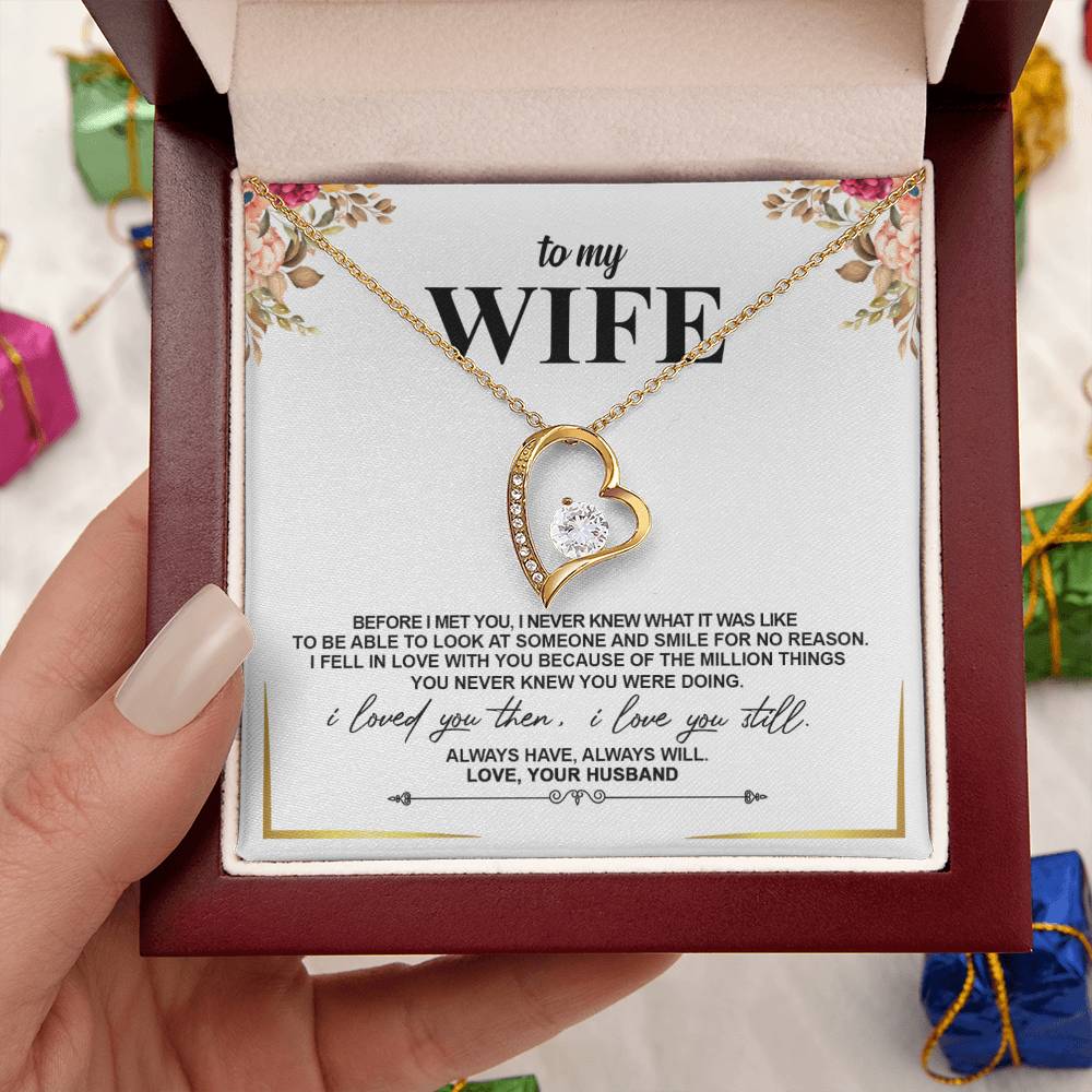 To My Wife - Heart Pendant - Best Seller - So1187 Forever Love Necklace