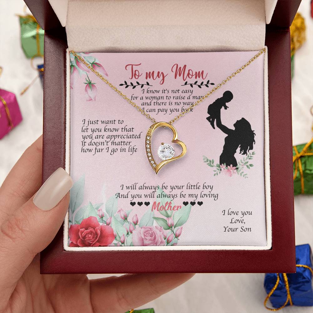 To My Mom I Will Always Be Your Little Boy 2 1 1 Forever Love Necklace