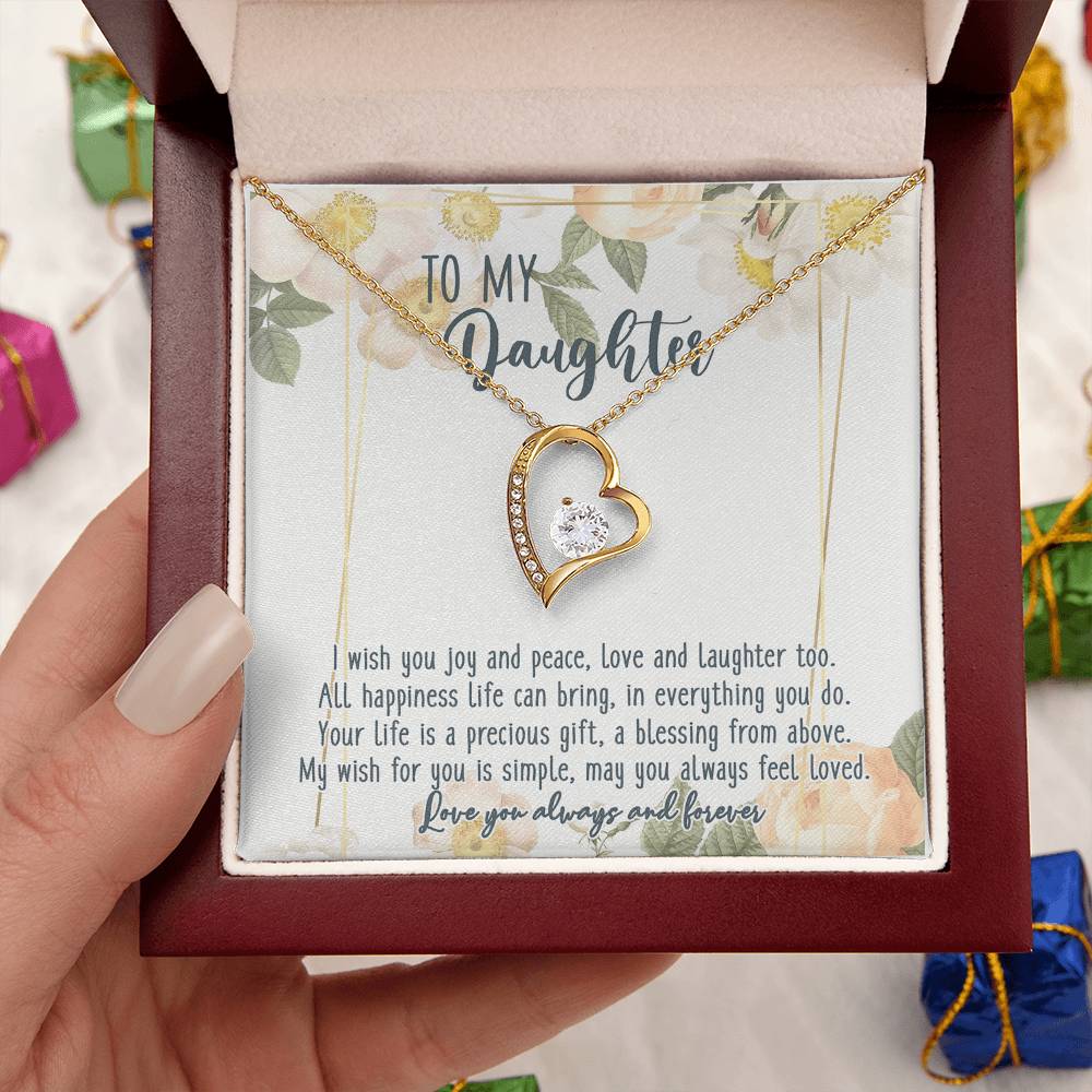 To My Beautiful Daughter Straighten Your Crown Necklace Mom Daughter Necklace Daughter Birthday Gift Daughter Graduation 1 Forever Love Necklace