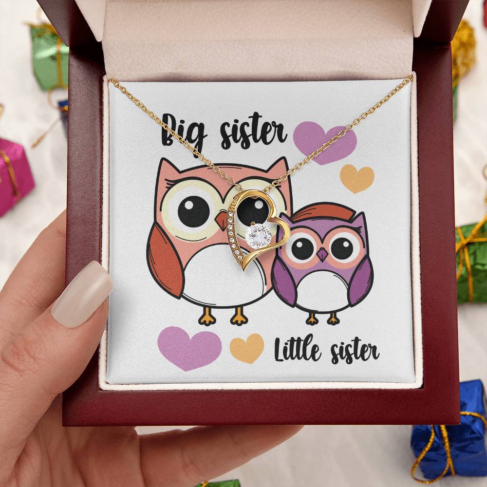 Little Sister Pearl Necklace From Big Brother Gift For Sister From Brother Little Sister Birthday Little Sister Graduation Forever Love Necklace