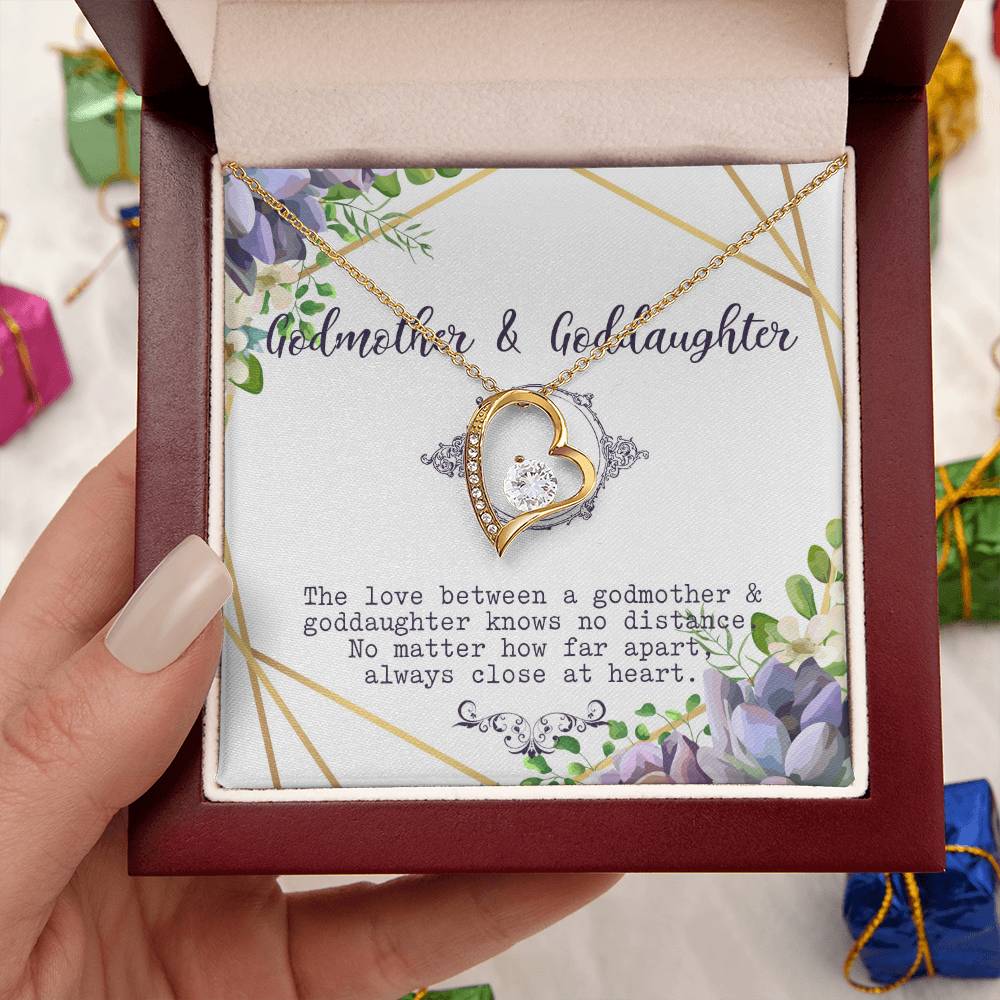 Godmother And Goddaughter Necklacegodmother & Goddaughter Gift Customize Godmother Necklace Forever Love Necklace Gift For Godmother Forever Love Necklace