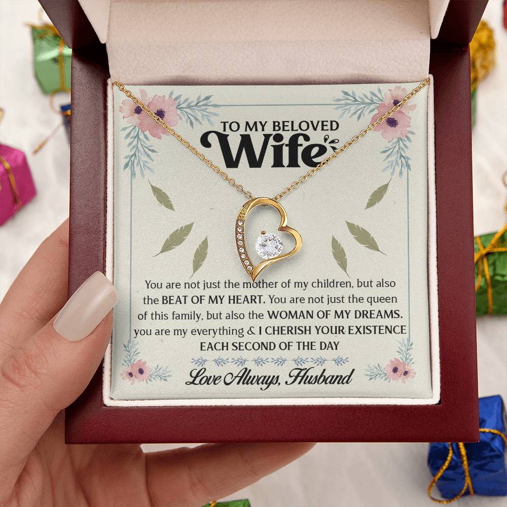 To My Beloved Wife 1 Forever Love Necklace