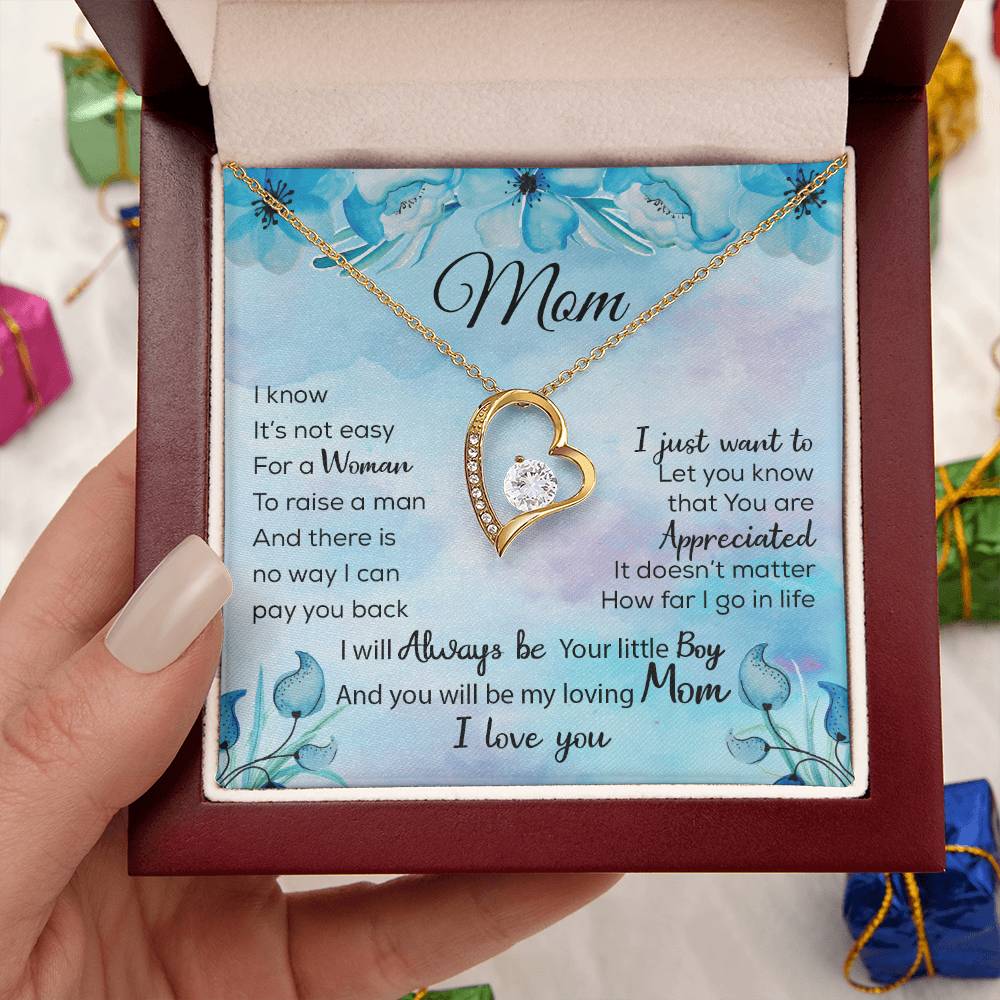 To My Mom Necklace Sentimental Gifts For Mother Thank Mothers Day Birthday Forever Love Necklace