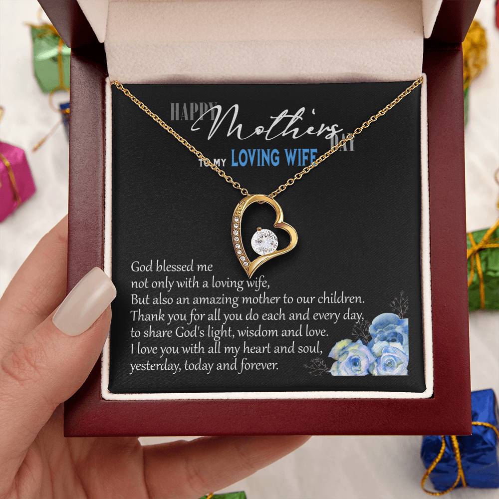 Happy Mothers Day Gift For Wife Mothers Day Necklace Mothers Day Gift From Husband Wife Gift For Mothers Day Husband To Wife Mothers Forever Love Necklace